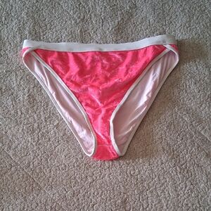 New Vibrant Pink Crushed Velvet Bikini Bottom